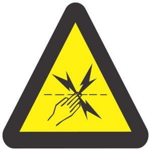 electric fence warning sign
